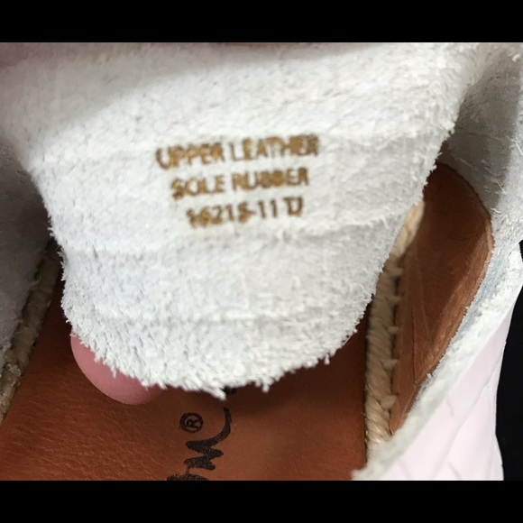 NWOT Dalsom white leather sandals espadrille 10 - Picture 9 of 11